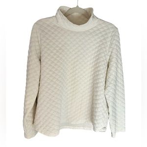 J. Crew factory fleece quilted funnel neck